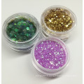 mélange de paillettes de caméléon chunky / violet fantastique avec un petit pot pour tous les festivals et produits cosmétiques (nail art, rouge à lèvres, ombre à paupières, etc.)